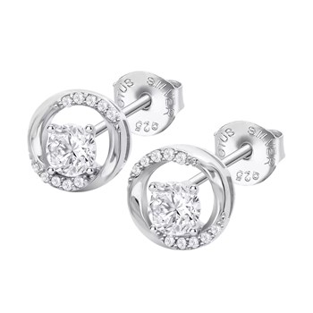 boucles d'oreilles Lotus Silver