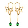 Boucles d'oreilles Brillaxis plaqué or
Fleur et perle verte - vue V1