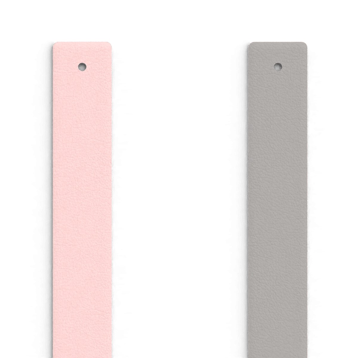 Leather bracelet Les Georgettes grey/light pink 14mm