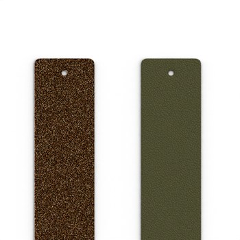 Cuir manchette Les Georgettes 25mm
bronze paillettes/vert de gris