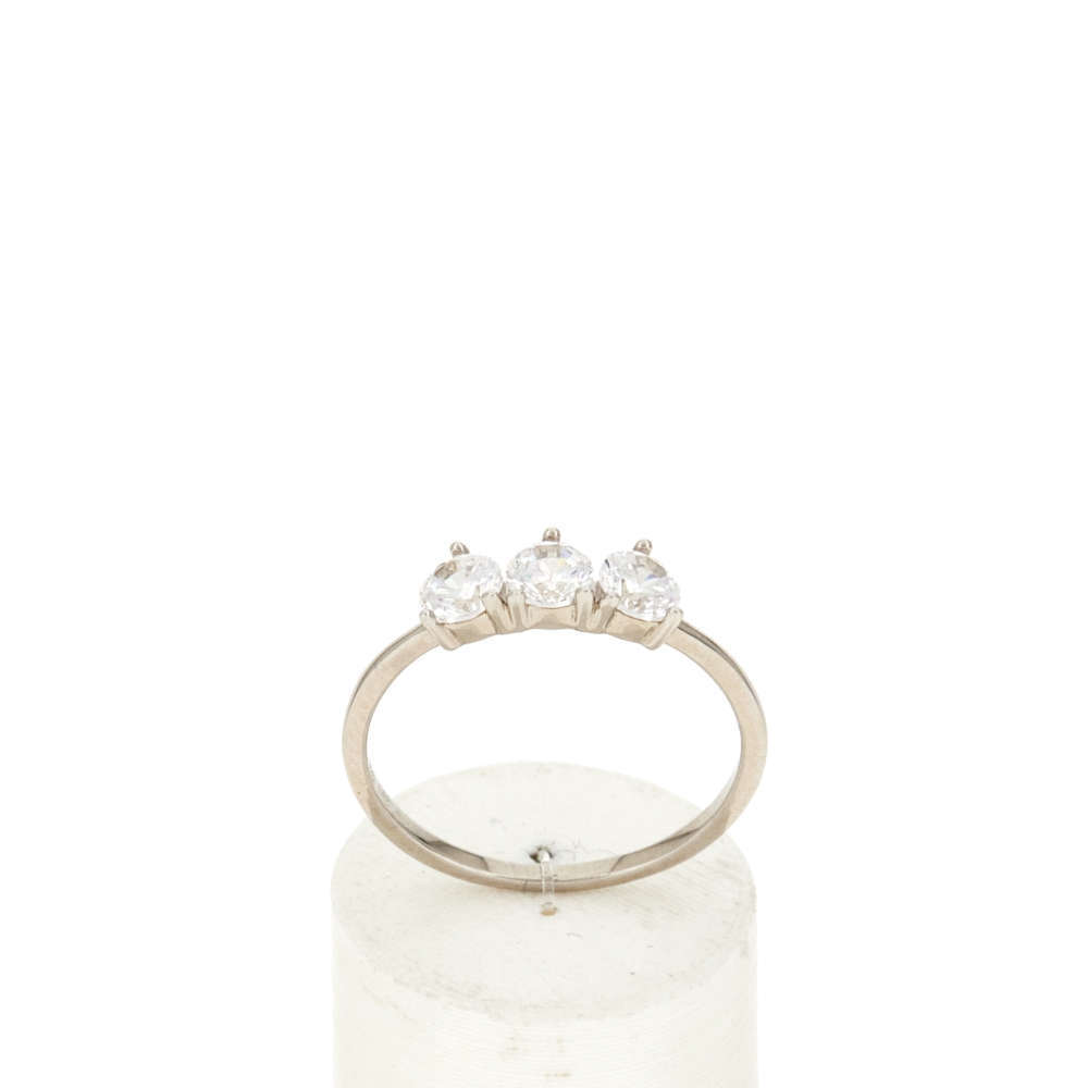 Bague argent 925 et zirconias - vue 360