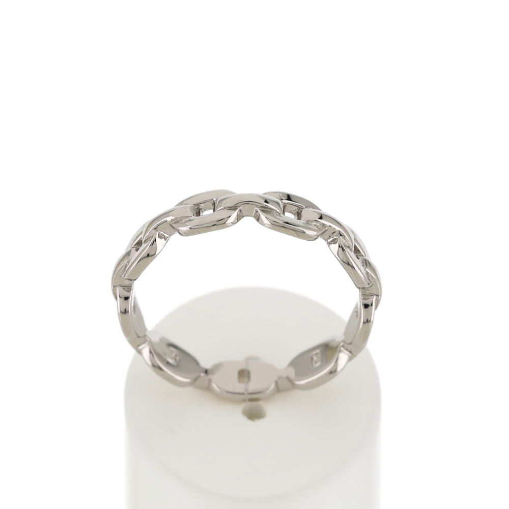 Bague argent 925 maille - vue 360