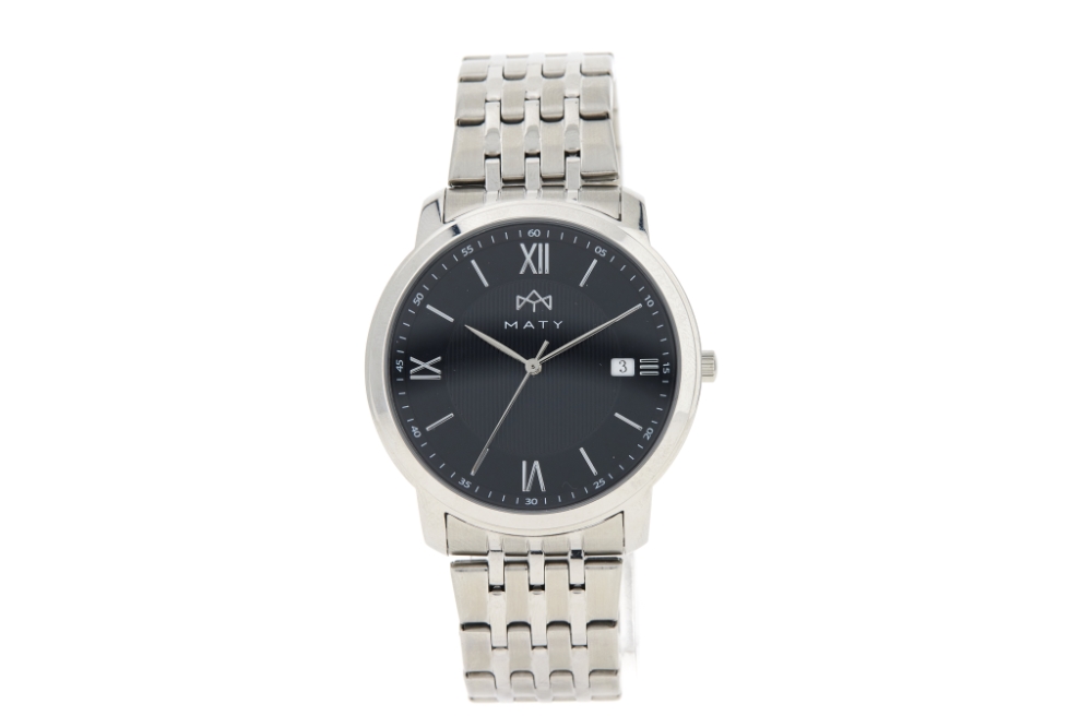 Montre MATY homme, bracelet acier inoxydable - vue 360