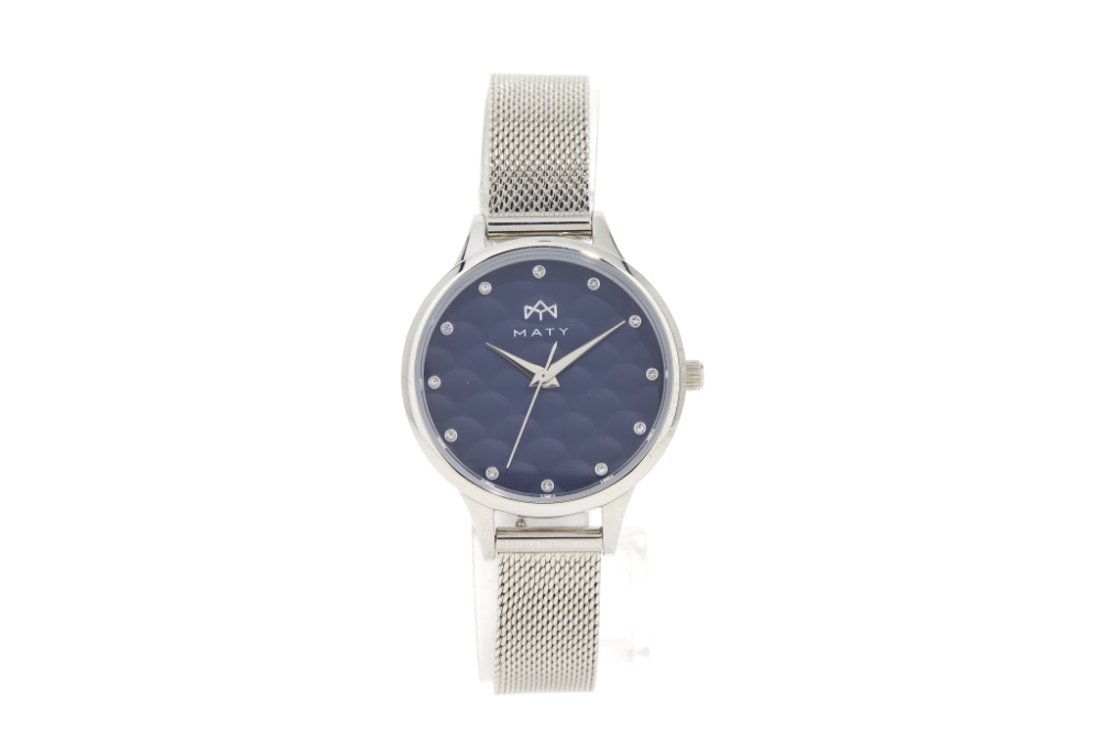 Montre MATY femme, bracelet acier inoxydable - vue 360