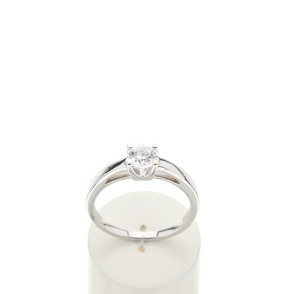 Solitaire or 750 blanc diamant HP1 0.5 carat - vue 360