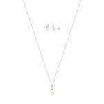 Parure argent 925 perle de culture de Chine - vue 1