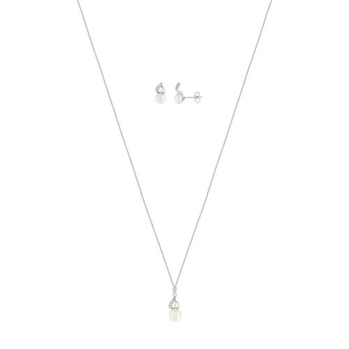 925 silver Chinese cultured pearl set