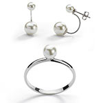 Parure argent 925 perles imitation - vue 1