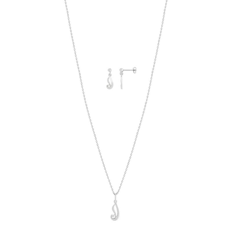 parure argent 925 diamant - vue 1