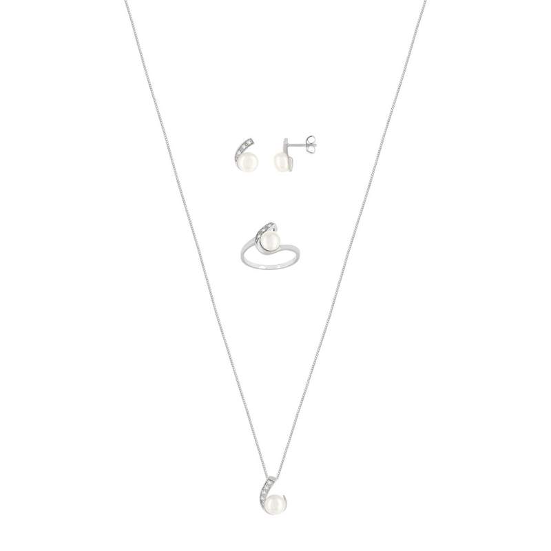 Parure argent 925 perle - vue 1