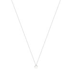 Parure argent 925 perle zirconias 45 cm - vue D2