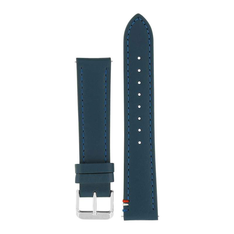 Bracelet de montre cuir bleu - vue 1