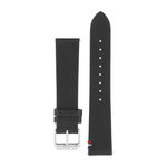 Black leather watch strap - view 1