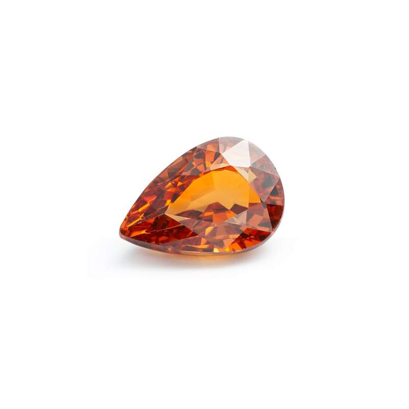 Grenat spéssartite rouge forme poire 2.39 ct - vue 1