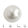 Perle blanche des mers du Sud, ronde diamètre 13 mm. - vue VD1