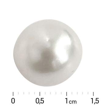 Perle blanche des mers du Sud, ronde diamètre 13 mm.
