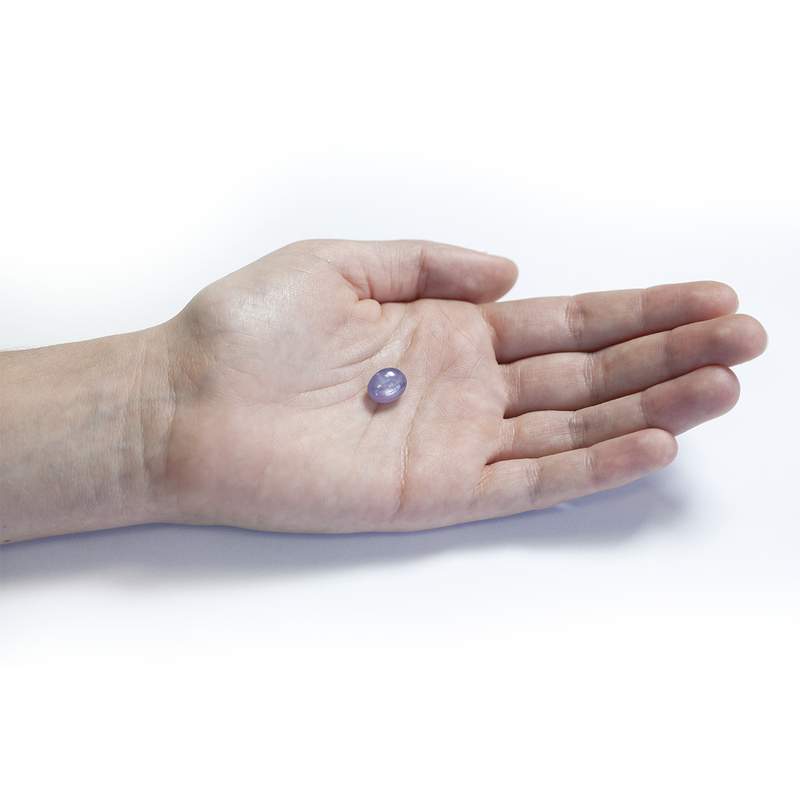 Saphir violet, fome cabochon, étoilé, 6.85 ct. - vue D2