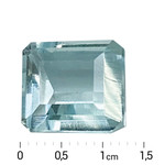 Topaze bleue, taille rectangle à pans coupés, 11.52 ct - vue D1