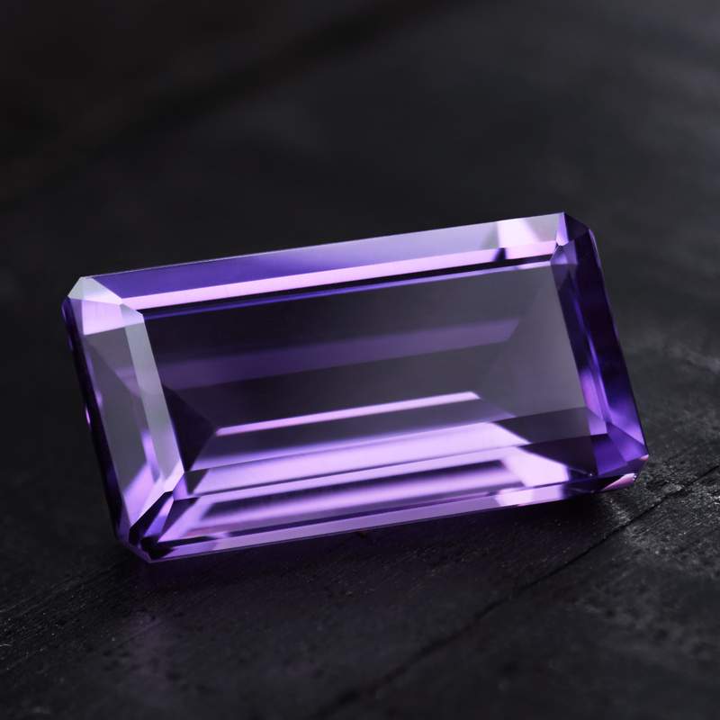 Amethyste rectangle pans coupés - vue D1