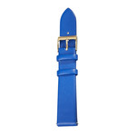 Dark blue leather watch strap, 18 mm - view 1