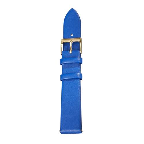 Bracelet de montre cuir bleu foncé 18 mm