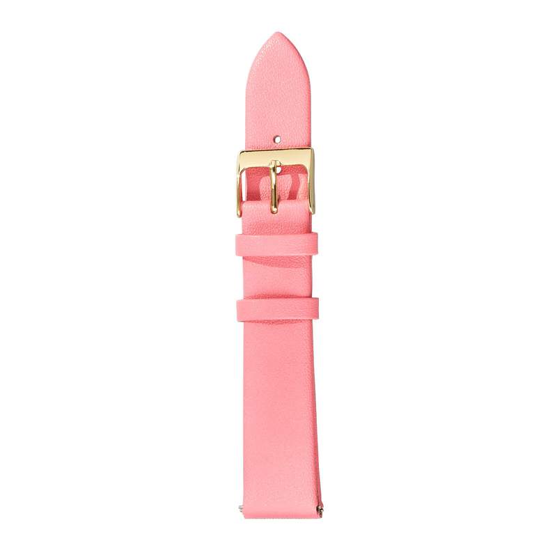 Bracelet de montre cuir rose 18 mm - vue 1
