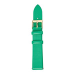 Bracelet de montre cuir vert 18 mm - vue 1