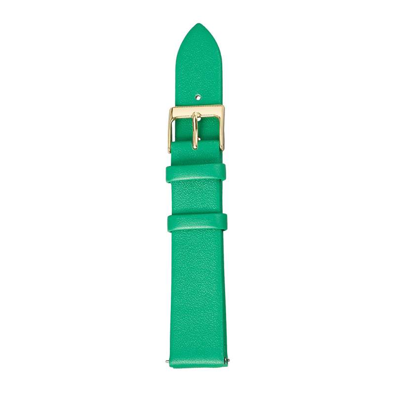 Bracelet de montre cuir vert 18 mm - vue 1