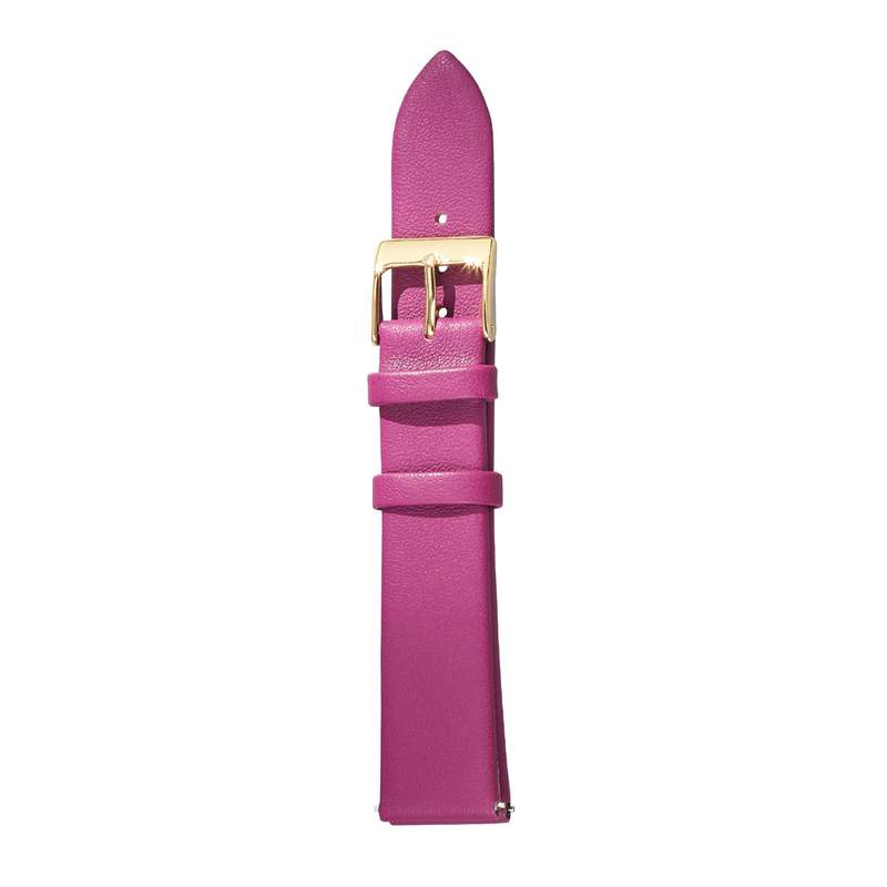 Bracelet de montre cuir violet 18 mm - vue 1