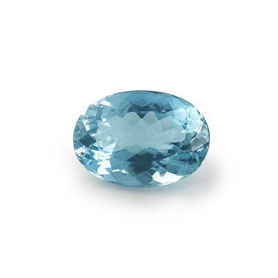 Aigue-marine bleue forme ovale 13 ct - vue 1