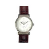 Montre personne malvoyante mixte acier bracelet cuir noir - vue V1