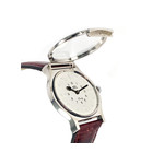 Montre personne malvoyante mixte acier bracelet cuir noir - vue 2