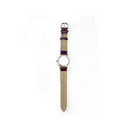 Montre personne malvoyante mixte acier bracelet cuir noir - vue 3