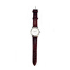 Montre personne malvoyante mixte acier bracelet cuir noir - vue VD1