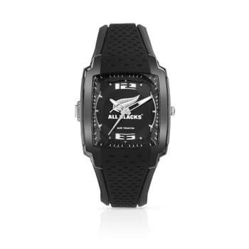 Horloge en zwarte kunststof band