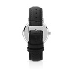 Montre acier homme bracelet cuir - vue 2