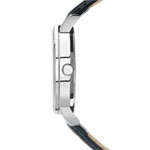 Montre acier homme bracelet cuir - vue 3