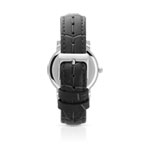 Montre acier bracelet cuir - vue 2