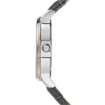 Montre acier bracelet cuir - vue 3