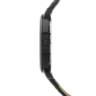 Montre acier bracelet cuir - vue V3