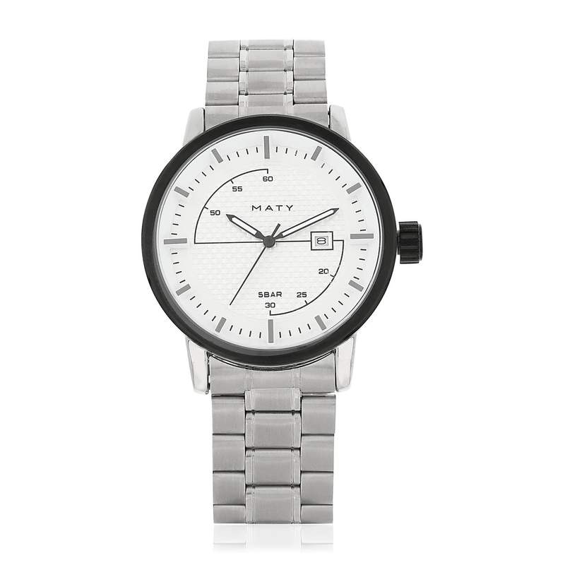 Verchroomd horloge - aanzicht 1