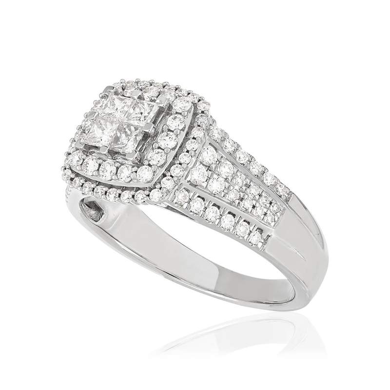 Bague MATY Or 750 blanc Diamants blancs - vue D1