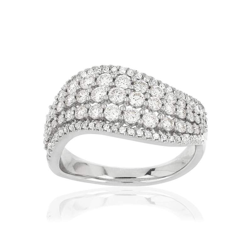 Bague MATY Or 750 blanc Diamants blancs - vue 1