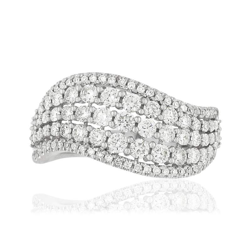 Bague MATY Or 750 blanc Diamants blancs - vue 3