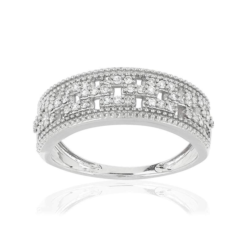 Bague MATY Or 750 blanc Diamants blancs - vue 1