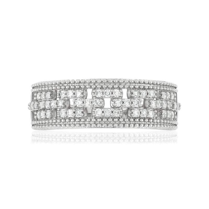 Bague MATY Or 750 blanc Diamants blancs - vue 3