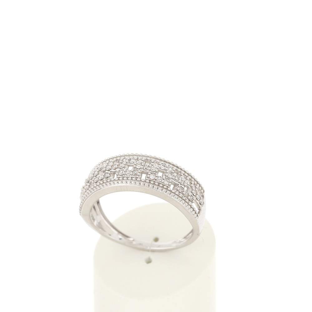 Bague MATY Or 750 blanc Diamants blancs - vue 2