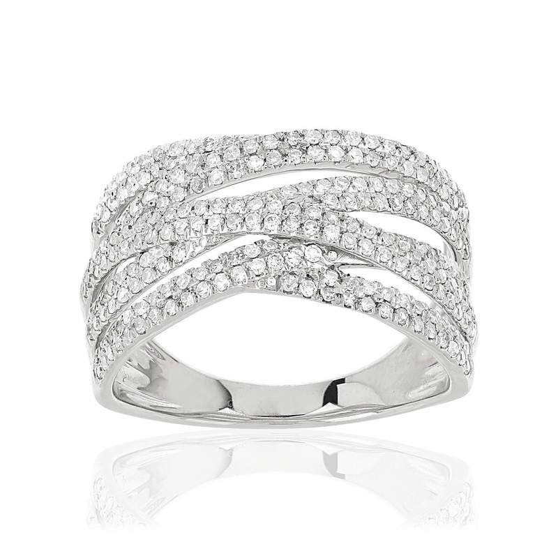 Bague MATY Or 750 blanc Diamants blancs - vue 1