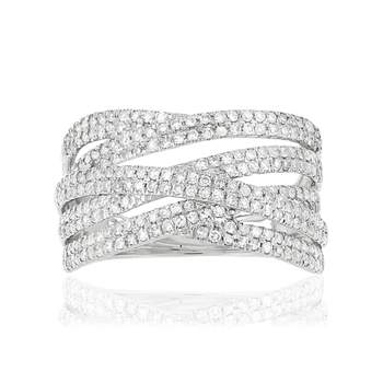 Bague MATY Or 750 blanc Diamants blancs