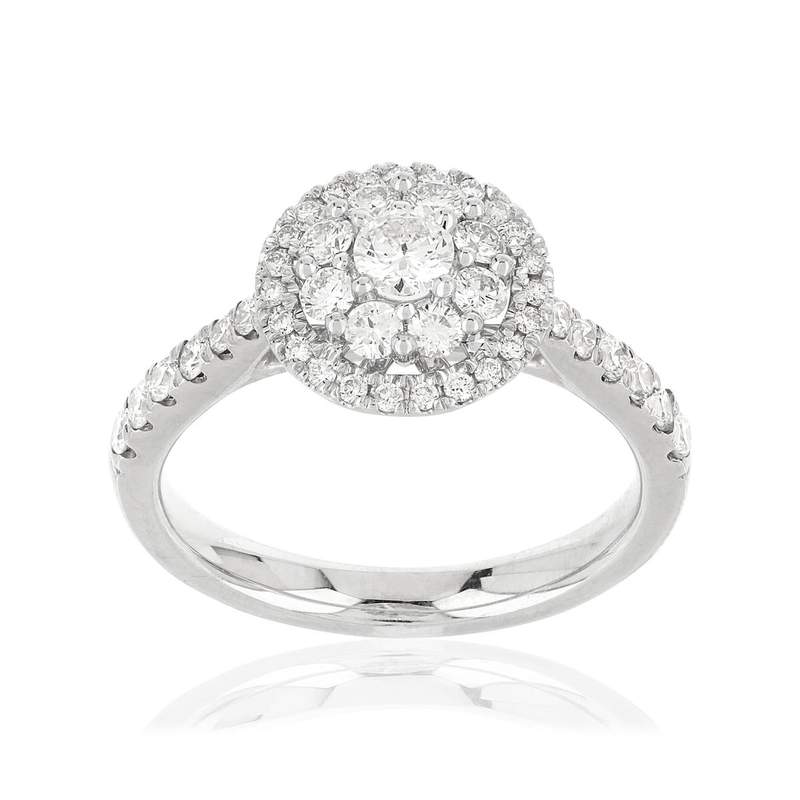 Bague MATY Or 750 blanc Diamants H/P1 blancs - vue 1